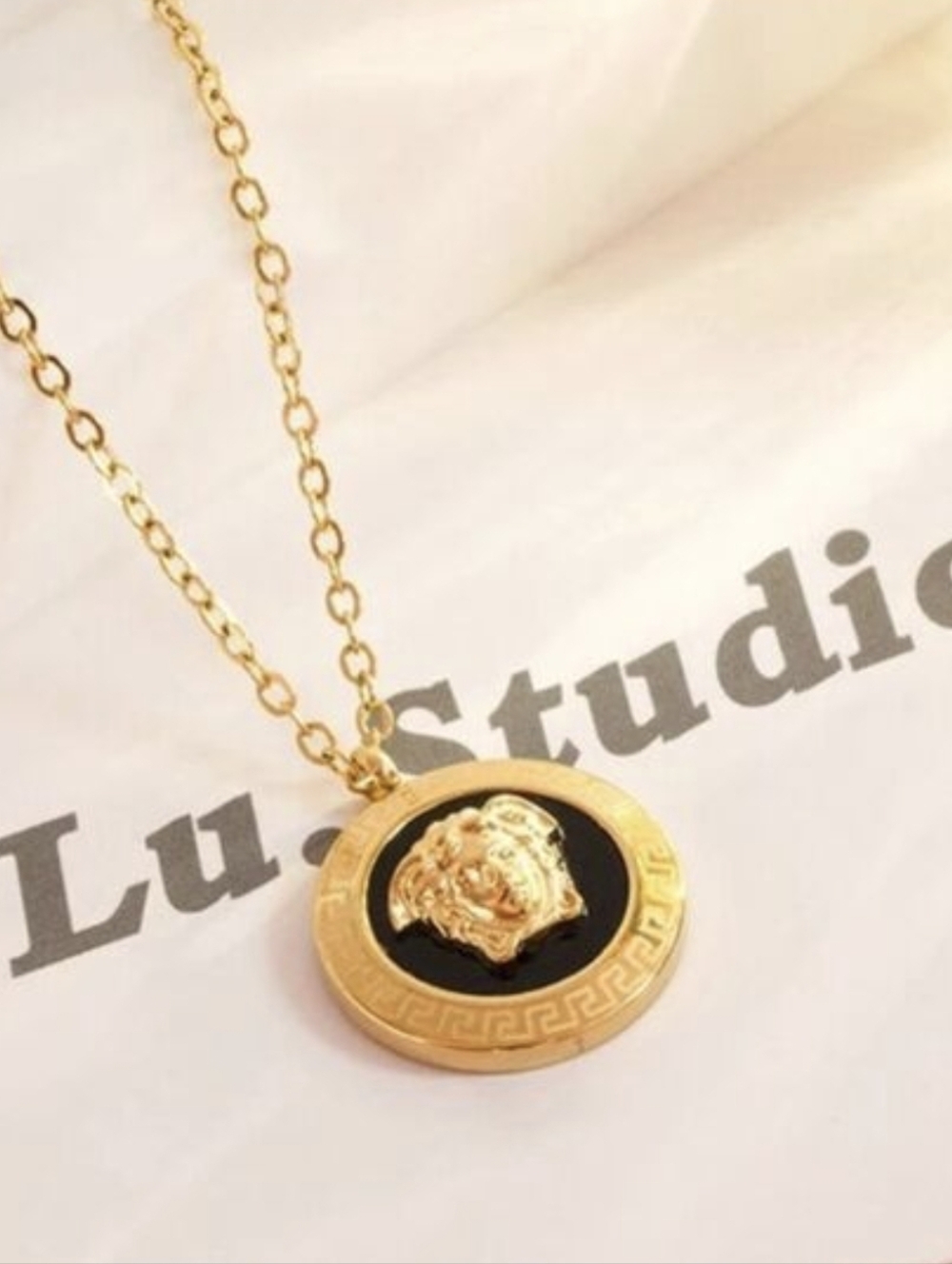 18K Gold Plated Medusa Necklace